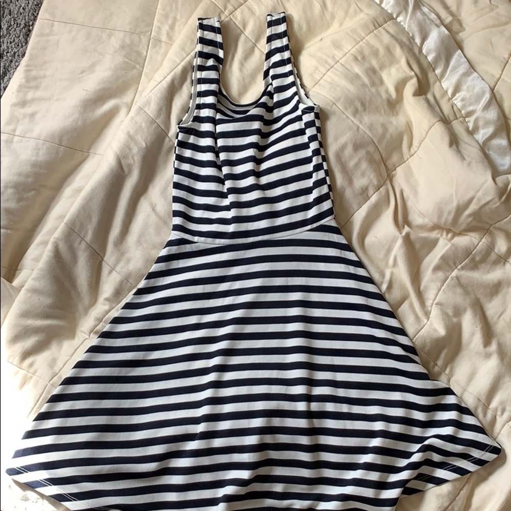 Navy Striped Dress